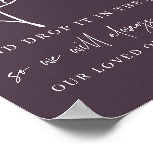 Teken een hart | Bodembord voor bruiloft Poster (Hoek)