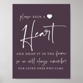 Teken een Hart | Trouwgastboek teken Poster