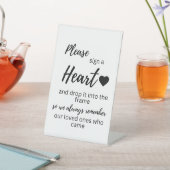 Teken een hartteken reclamebord met voetstuk (Insitu)