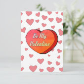 Teken een lief hart snoepje voor mijn Valentijn Kaart (Staand voorkant)