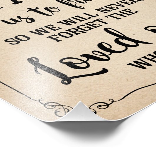 teken een trouwbord voor bezoekersregister foto afdruk (Hoek)