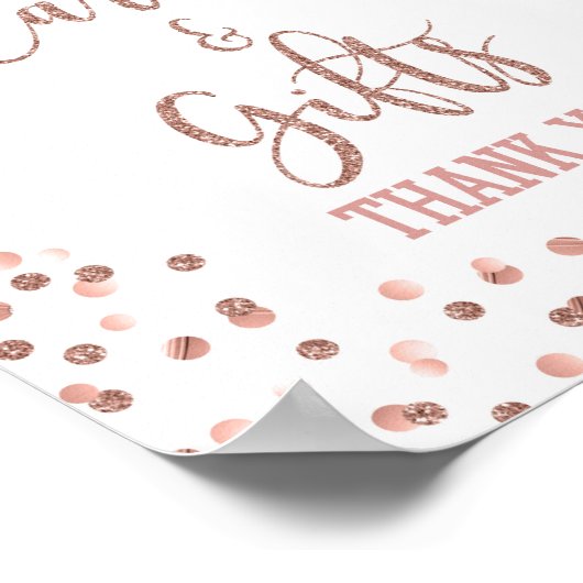 Teken en cadeaubonnen voor Roos Gold voor afgestud Poster (Hoek)