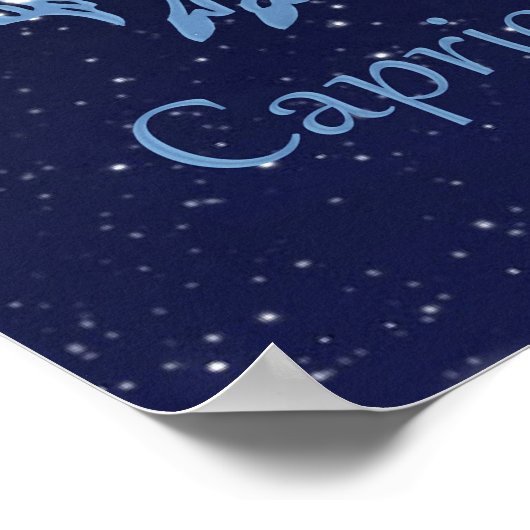 Teken en constellatie van de dierentuin van Capric Poster (Hoek)