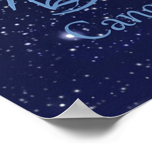 Teken en constellatie van de dierentuin van kanker poster (Hoek)