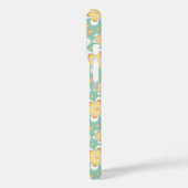 Teken en geel lentebloempatroonmonogram Case-Mate iPhone case (Achterkant / Links)