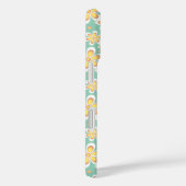 Teken en geel lentebloempatroonmonogram Case-Mate iPhone case (Achterkant / Rechts)
