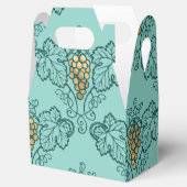 Teken en goud wijnpatroon bedankdoosjes (Geopend)