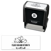 Teken en keer terug naar een persoonlijke leraar  zelfinktende stempel (In situ)