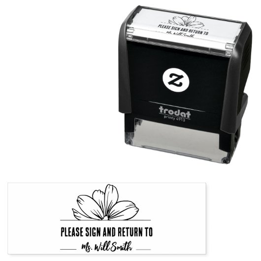 Teken en keer terug naar een persoonlijke leraar  zelfinktende stempel (In situ)