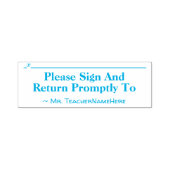 Teken en retourneer onmiddellijk naar. zelfinktende stempel (Design)