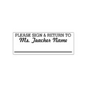 Teken en retourneren - Aangepaste curseur-naamlijn Zelfinktende Stempel (Design)