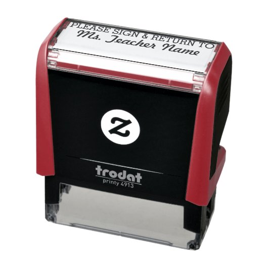 Teken en retourneren - Aangepaste curseur-naamlijn Zelfinktende Stempel (Product)