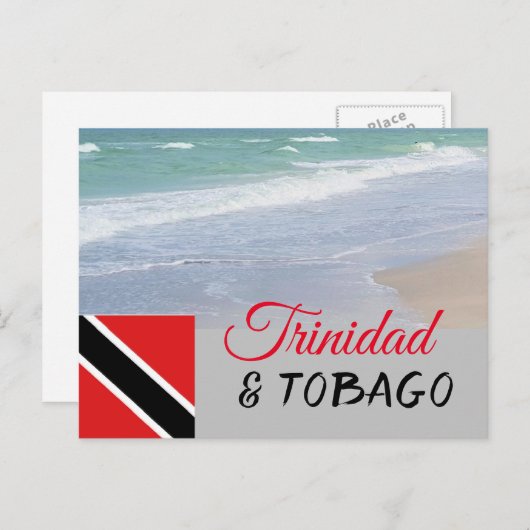 Teken en strand van Trinidad en Tobago Briefkaart (Voorkant / Achterkant)