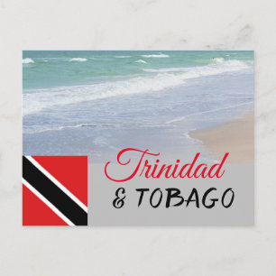 Teken en strand van Trinidad en Tobago Briefkaart