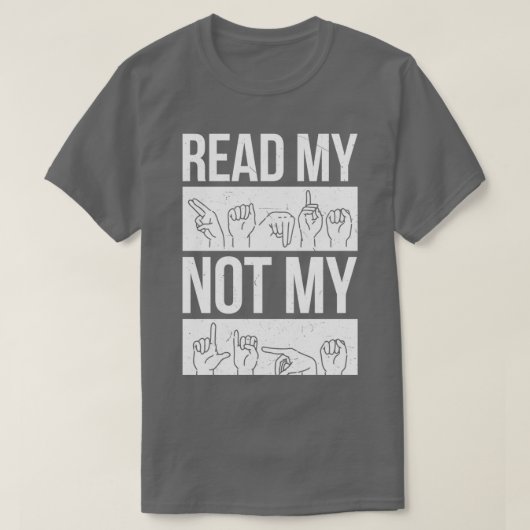 Teken gebarentaal dooftaal 3 t-shirt (Design voorkant)