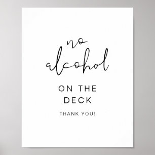 Teken Geen Alcohol Bruiloft, Geen Alcohol Op Het D Poster