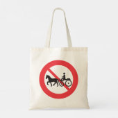 Teken Geen Paard en Wagen Voertuigen Tote Bag (Achterkant)