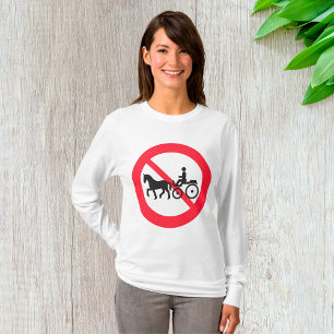Teken Geen Paarden Getrokken Voertuigen T-shirt