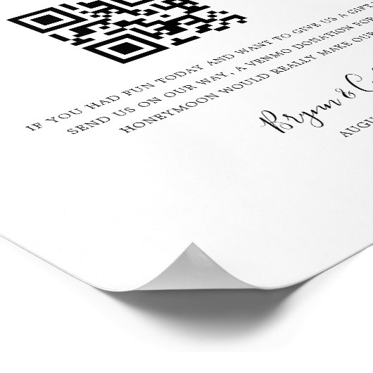 Teken geld donatie Poster donatie via Honeymoon Fu (Hoek)