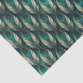 Teken & Goud Art Deco Geometrisch Patroonontwerp Tissuepapier (Detail)