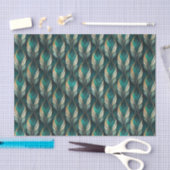 Teken & Goud Art Deco Geometrisch Patroonontwerp Tissuepapier (Craft)