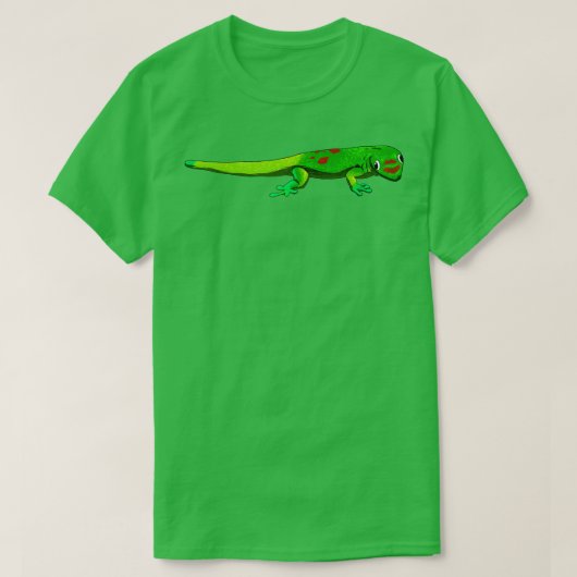 Teken gouden stof dag gekko t-shirt (Design voorkant)