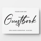 Teken Guestbook Trouwbord Fotoplaat (voorkant)