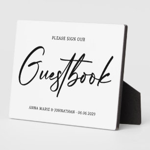 Teken Guestbook Trouwbord Fotoplaat