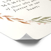 Teken Herinnering Elegante Herfst Krans Bruiloft Poster (Hoek)