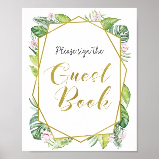 Teken het gastenboek poster (Voorkant)