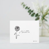 teken het lijnbriefkaart briefkaart (Staand voorkant)