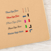 Teken hier pijlen sticker