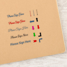 Teken hier pijlen sticker