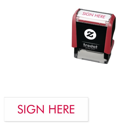 TEKEN HIER Zelfinktstempel voor documenten Zelfinktende Stempel (In situ)