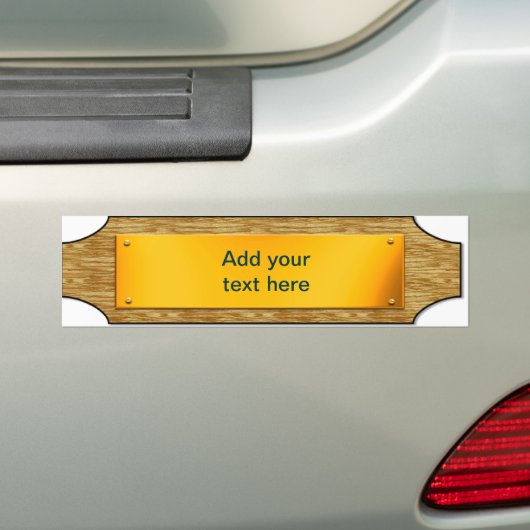  teken - Hout / Goudmetaalplaque Bumpersticker (Op auto)