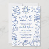 Teken iets blauw voordat ik Vrijgezellenfeest doe Kaart (Voorkant)