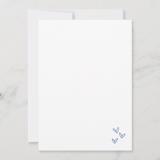 Teken iets blauw voordat ik Vrijgezellenfeest doe Kaart (Achterkant)