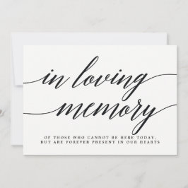 Teken in Loving Memory - Modern Lettertype