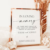 Teken in Loving Memory | Voor altijd in onze harte Poster