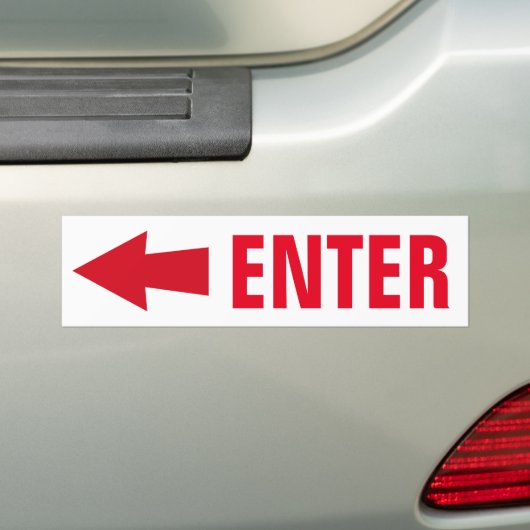 "Teken invoeren" Bumpersticker (Op auto)