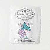  teken Jaarlijkse Paaseierjacht Konijnenkabouter Wandkleed (Voorkant)