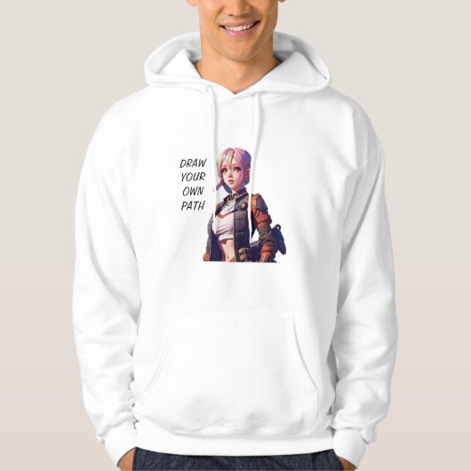 "Teken je eigen pad " motivatie hoodie (Voorkant)