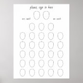 Teken je Gezicht Alternatief Huwelijk 28 Gastenboe Poster (Voorkant)