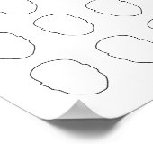 Teken je gezicht Alternatieve bruiloft 100 gastenb Poster (Hoek)