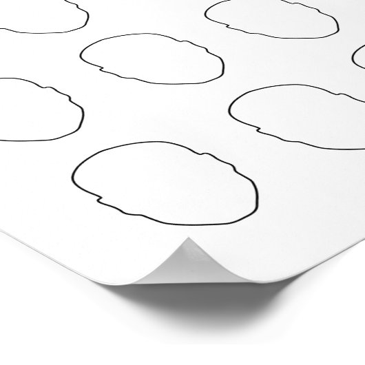 Teken je gezicht Alternatieve bruiloft 100 gastenb Poster (Hoek)