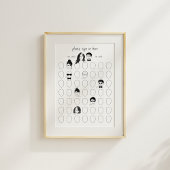 Teken je gezicht Alternatieve bruiloft 49 gastenbo Poster