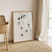 Teken je gezicht Alternatieve bruiloft 49 gastenbo Poster