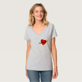 Teken je naam over mijn hart t-shirt (Voorkant volledig)