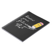 Teken je toekomst – Cute Motiverende Potlood Desig Notitieboek (Linkerzijde)