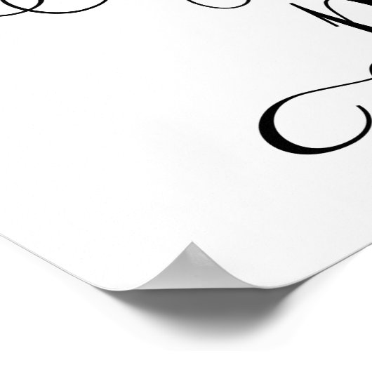 Teken jouw naam alsjeblieft voor geborduurde bruil poster (Hoek)